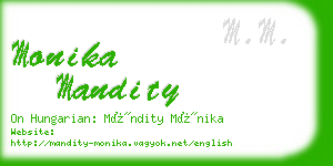 monika mandity business card
